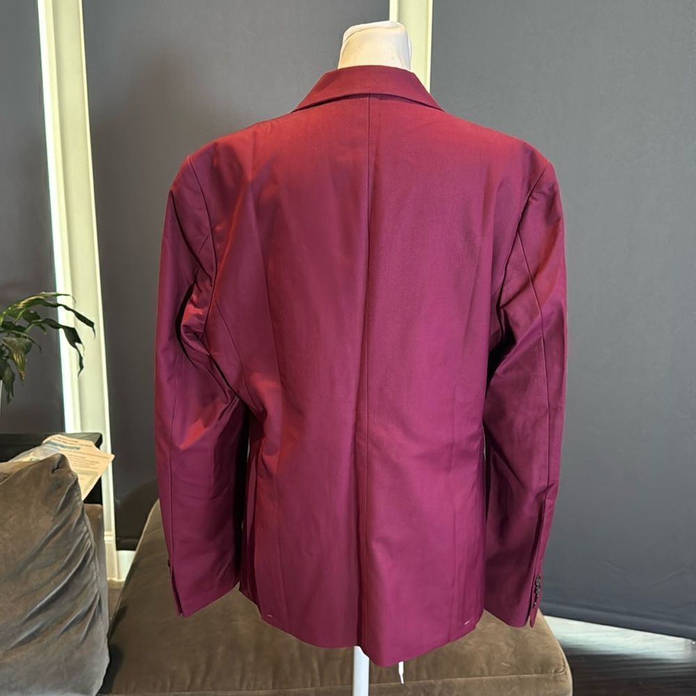 Men’s Slim Fit Double Breasted 2Piece Suit Notched Lapels Jacket 36 Pants 32 NWT - Picture 4 of 12